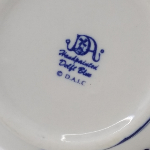 JOA Delft Blue Windmill and Floral MUG Hand Painted Porcelain Potbelly 9 oz Cup - Picture 9 of 12